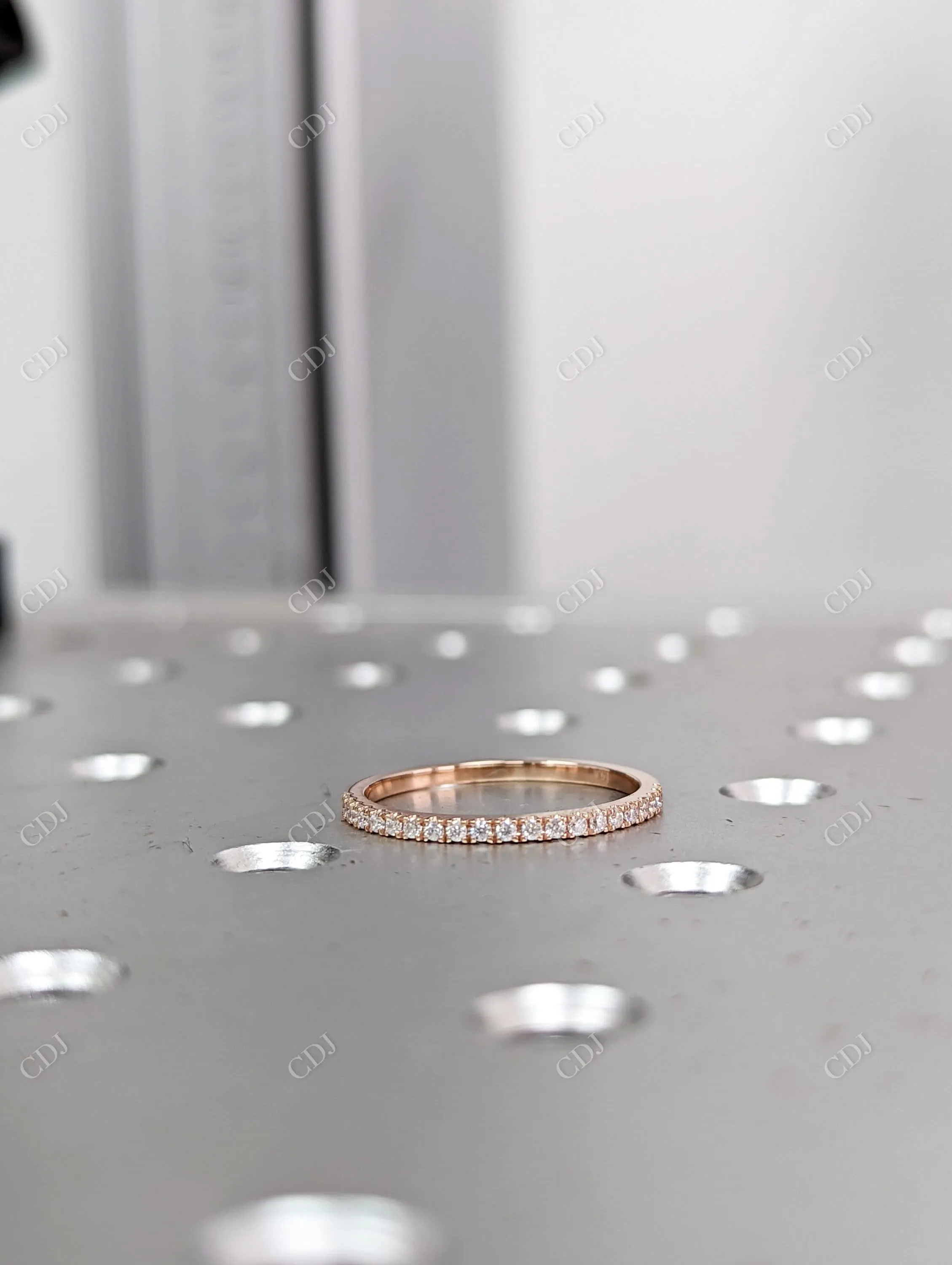 0.18CTW Stackable Diamond Half Eternity Wedding Band