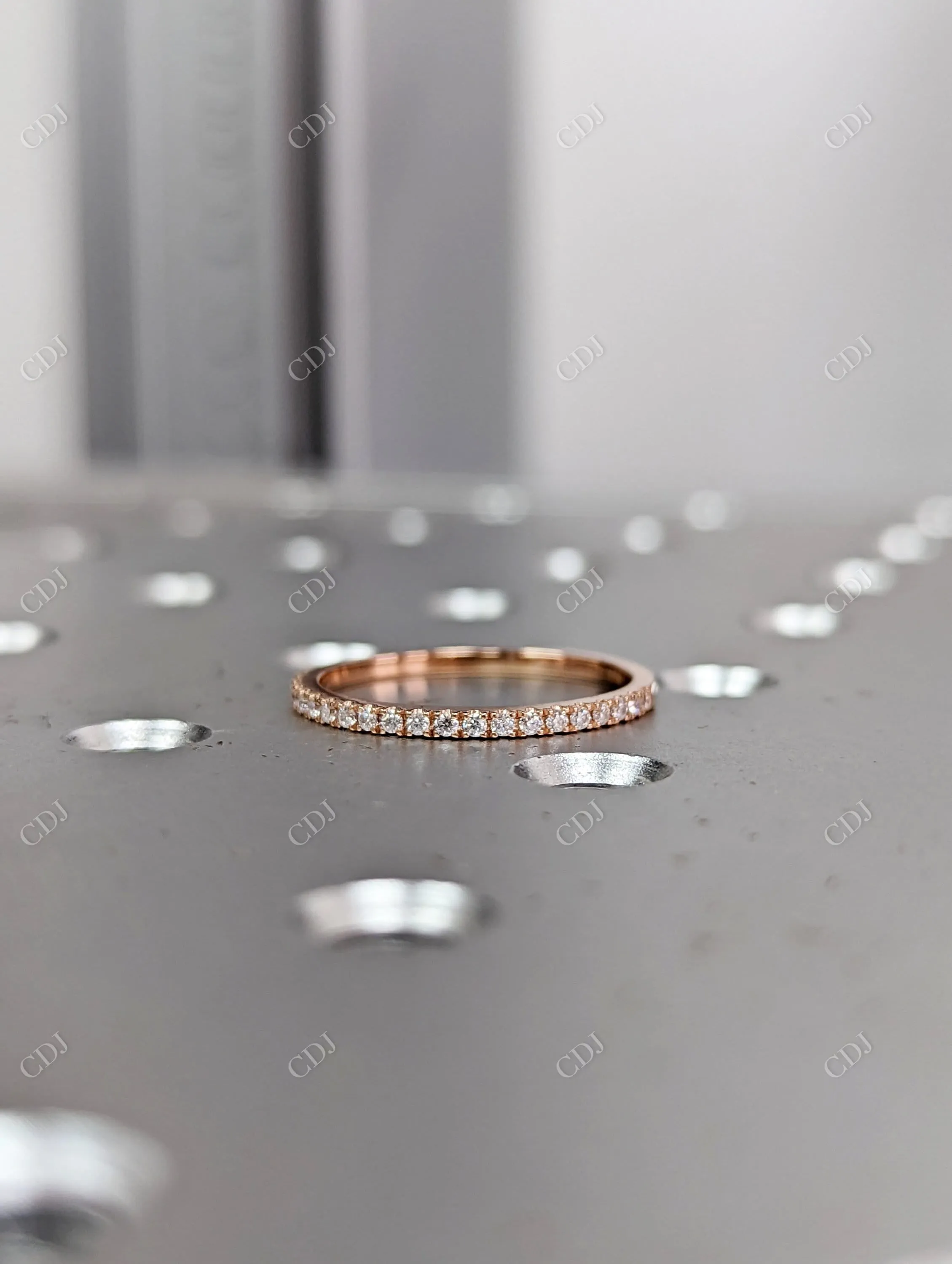 0.18CTW Stackable Diamond Half Eternity Wedding Band