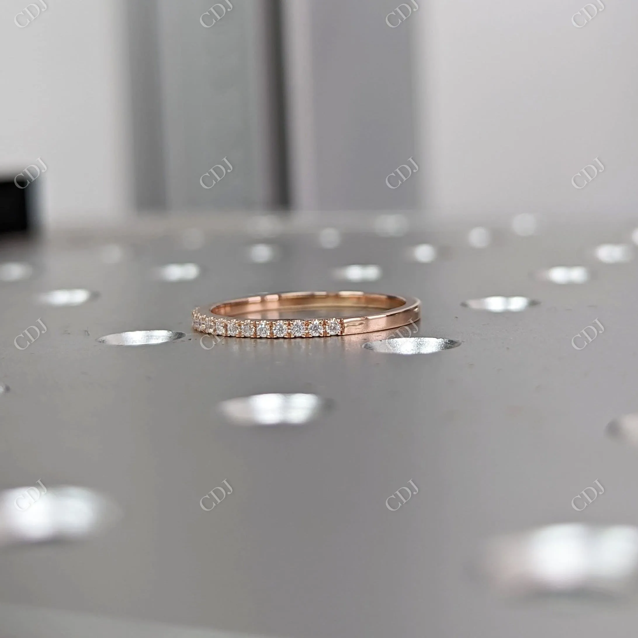 0.18CTW Stackable Diamond Half Eternity Wedding Band