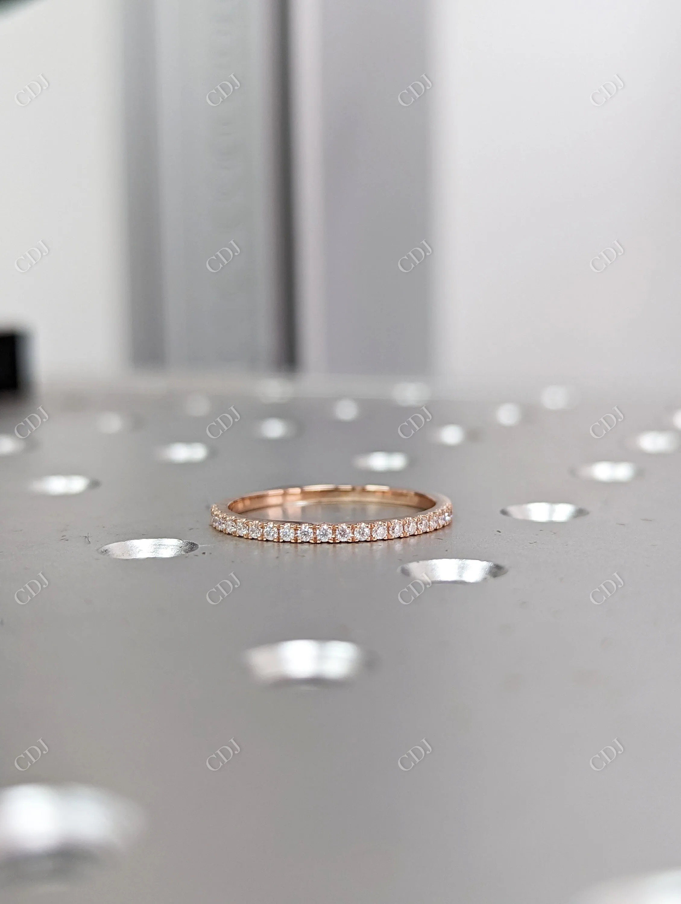 0.18CTW Stackable Diamond Half Eternity Wedding Band