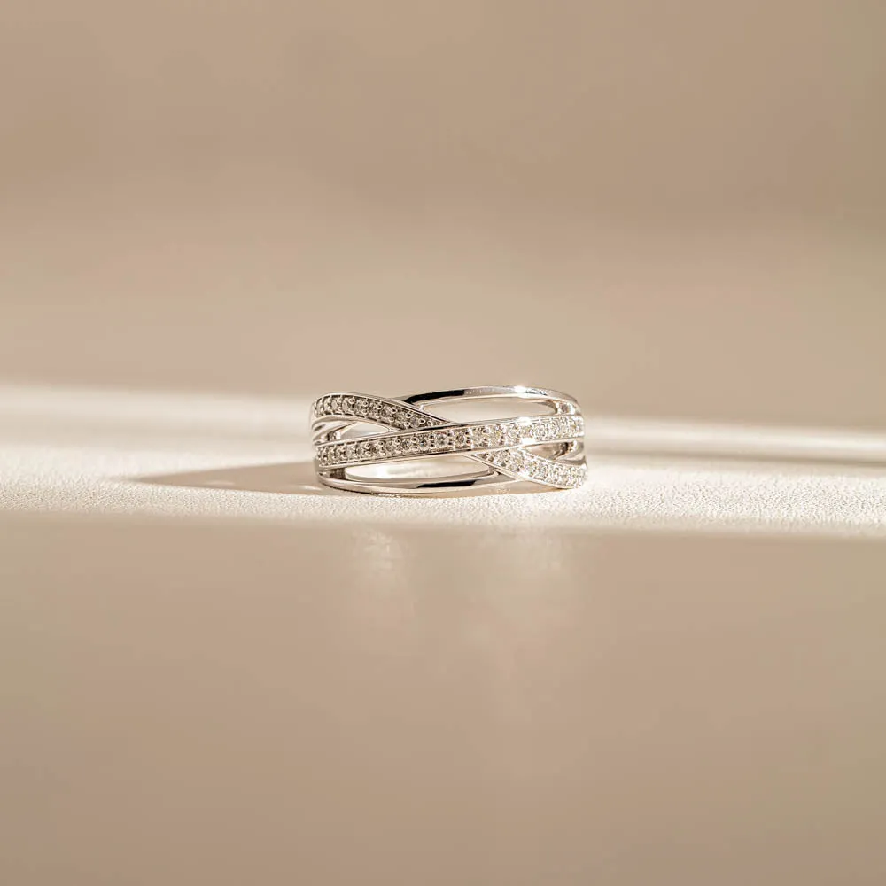 14ct White Gold Diamond Nevaeh Band