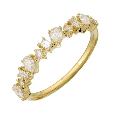 14K Mixed Shape Diamond Band