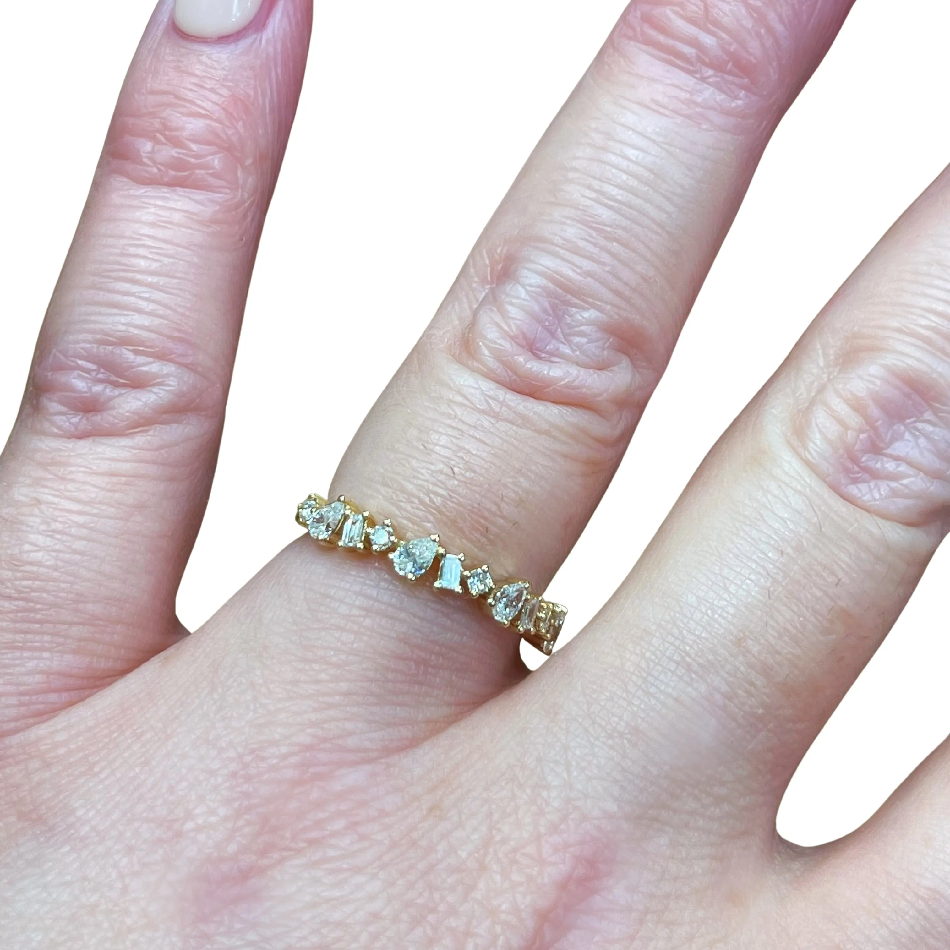 14K Mixed Shape Diamond Band