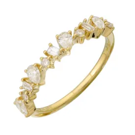 14K Mixed Shape Diamond Band