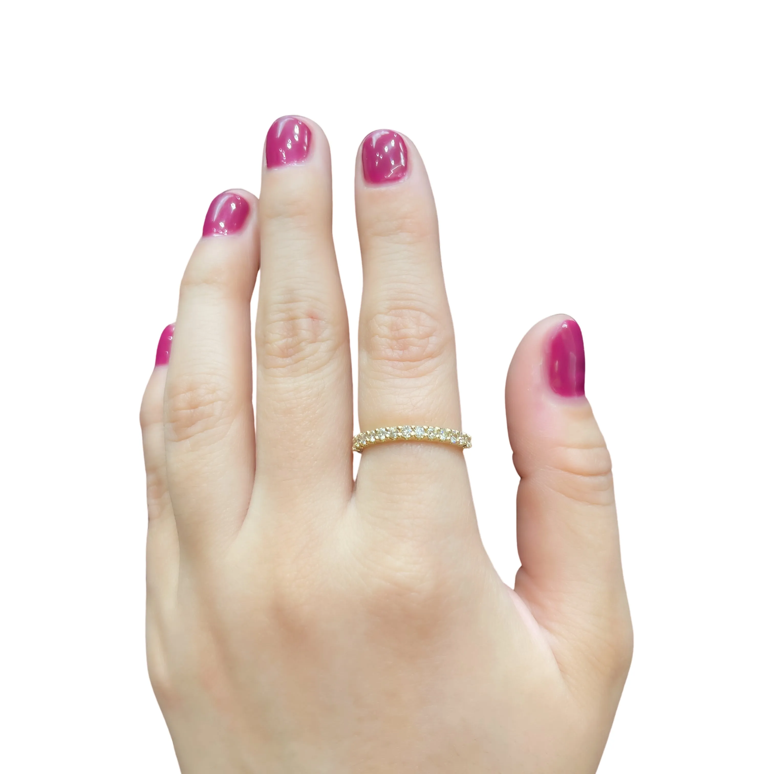 14K Yellow Gold .42tw Prong Set Diamond Band