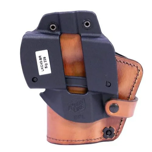 3 Layer Synthetic Leather Belt Holster - Sig Sauer P229, Brown, Right Hand