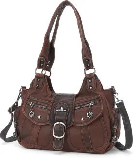 Angel Kiss Hobo Bags for Women Vegan Leather Shoulder Purses and Handbags Ladies Roomy Tote Bags Purse with Crossbody Strap