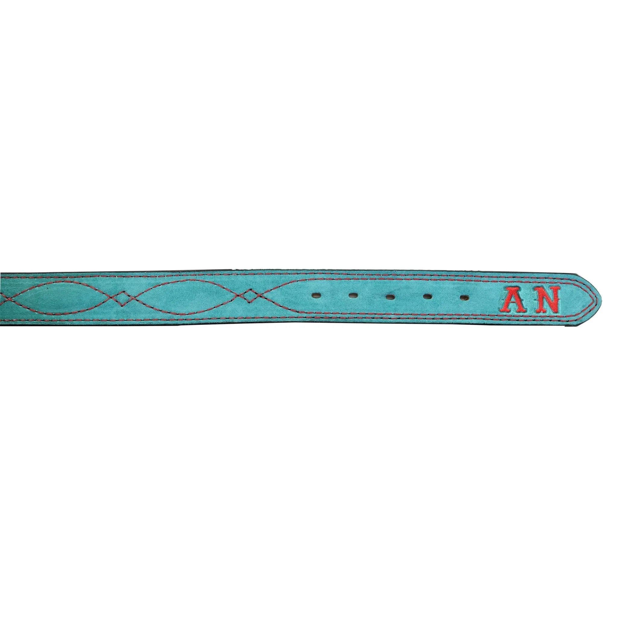 B1198B - Turquoise Suede Belt
