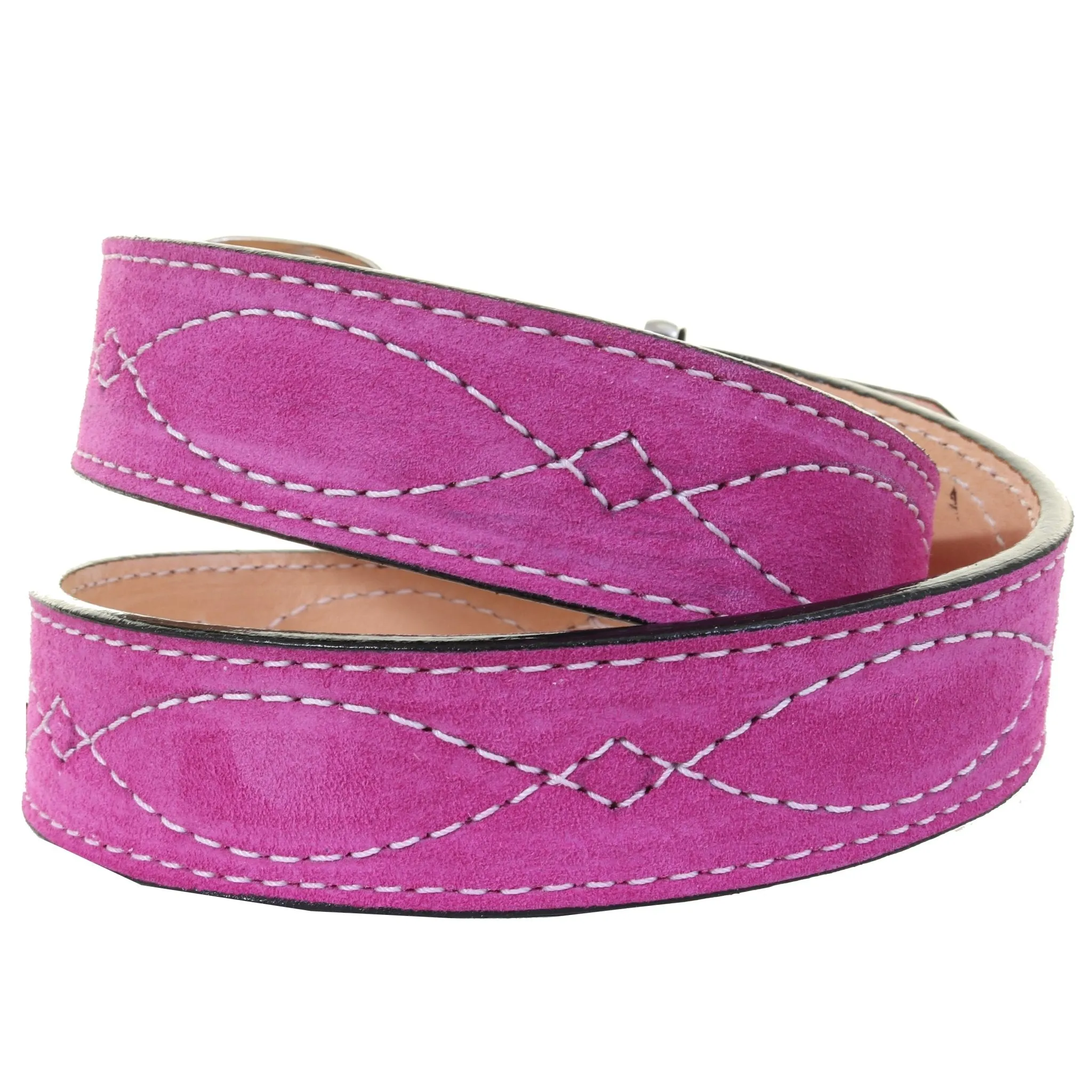 B1198C - Hot Pink Suede Belt