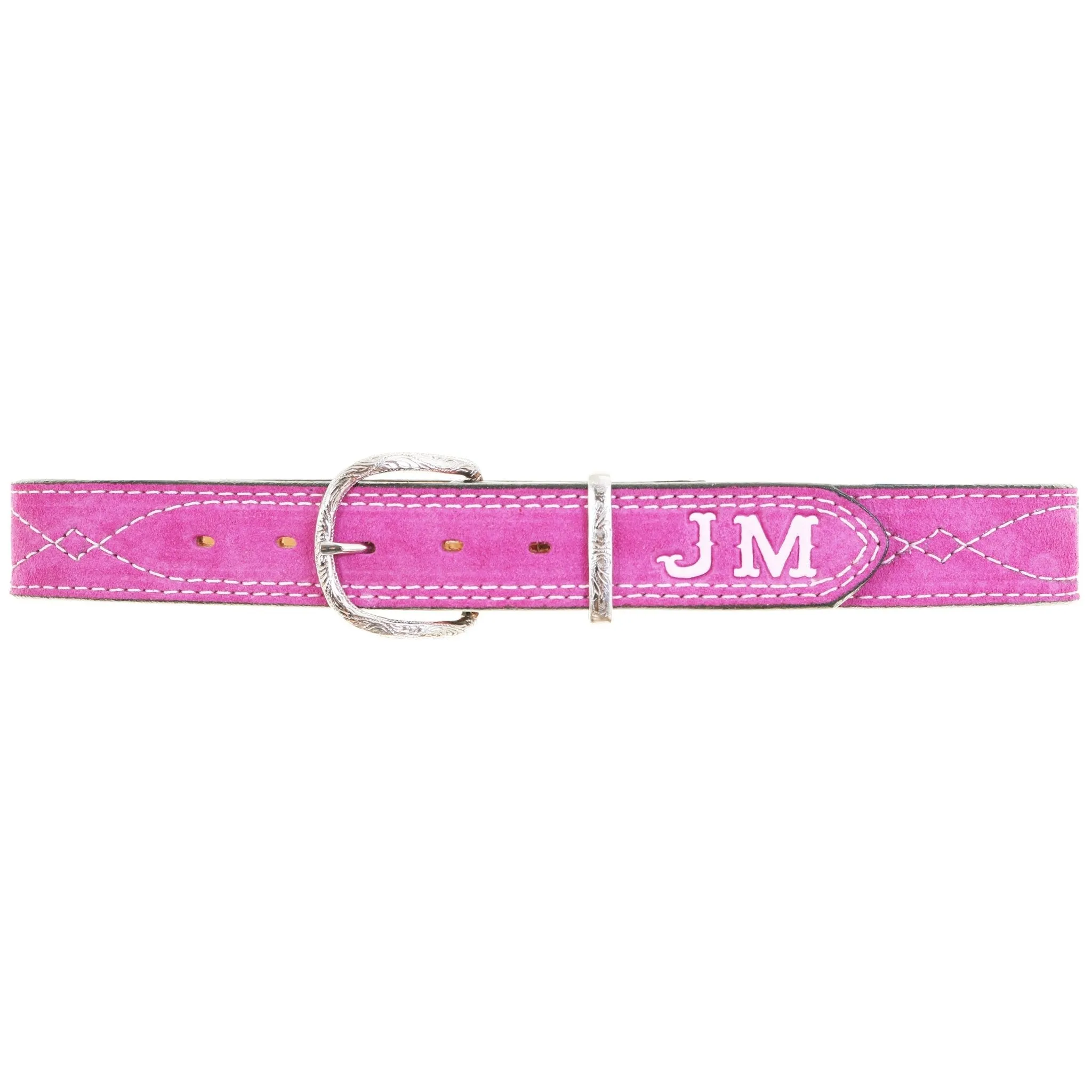 B1198C - Hot Pink Suede Belt