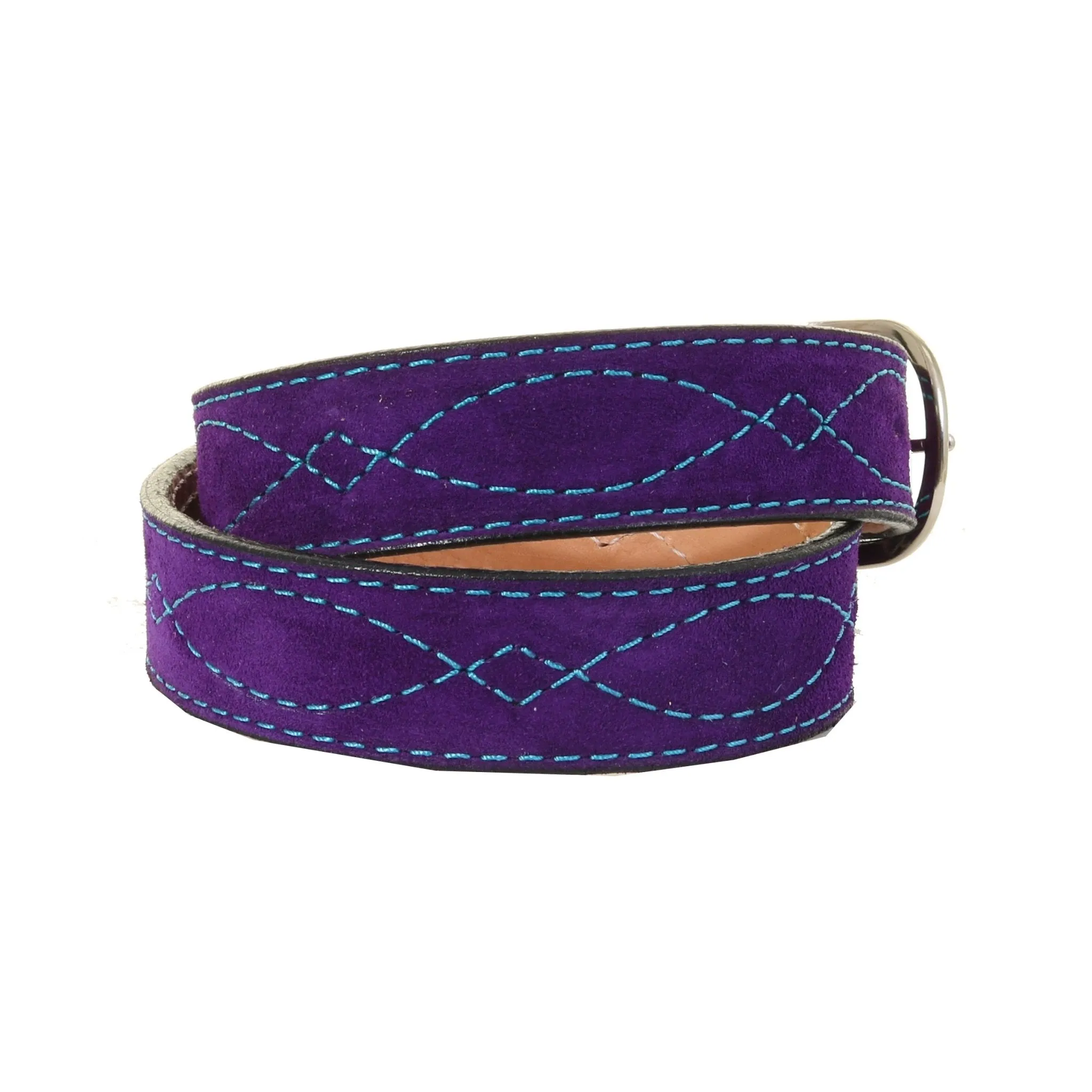 B1202 - Purple Suede Belt