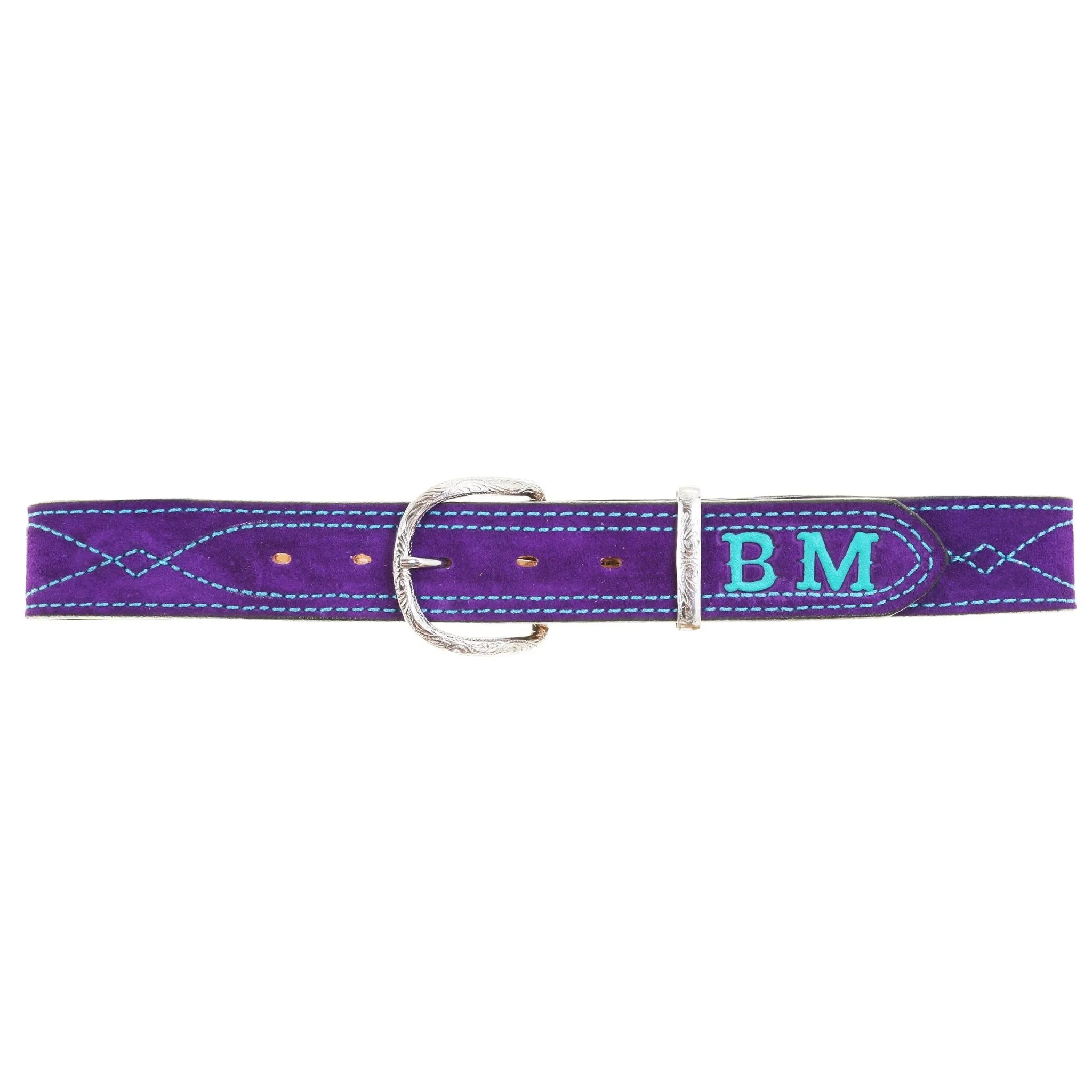 B1202 - Purple Suede Belt