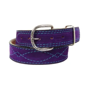 B1202 - Purple Suede Belt