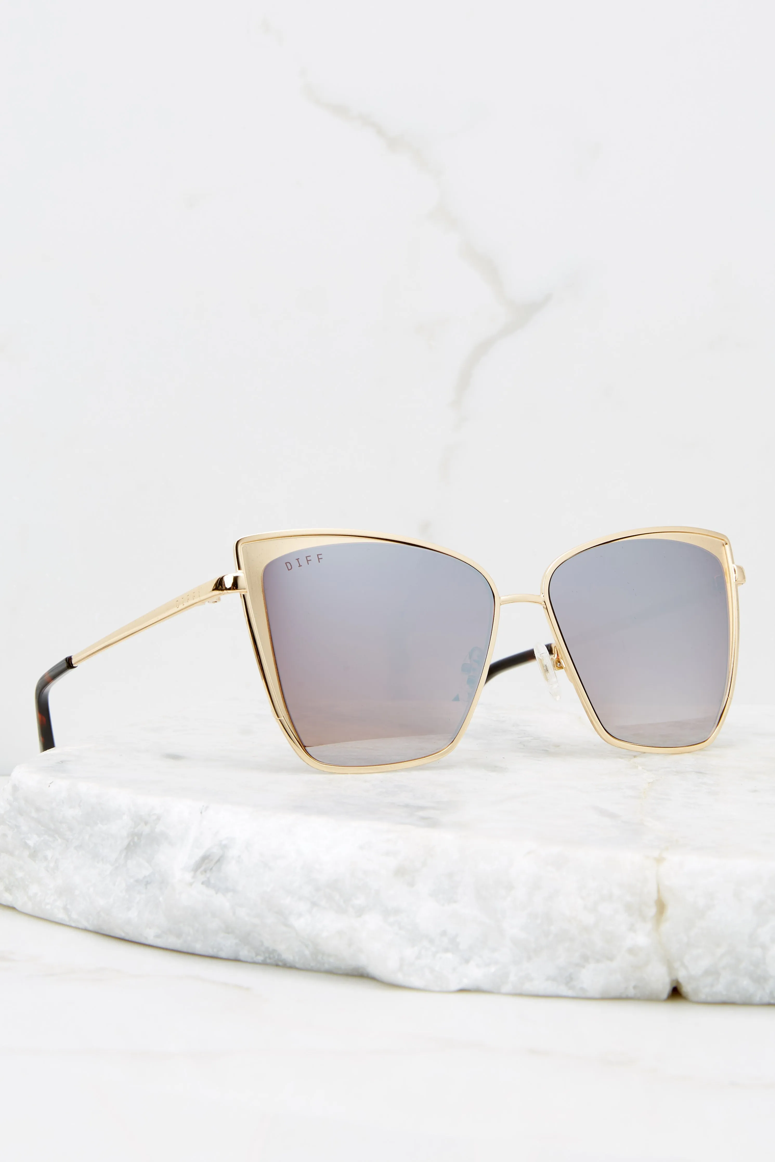 Becky Gold Flash Brown Fade Sunglasses