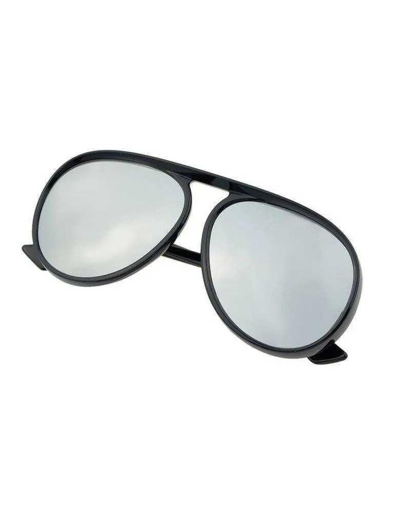 Blackwhite Large Frame Thick Side Sunglasses