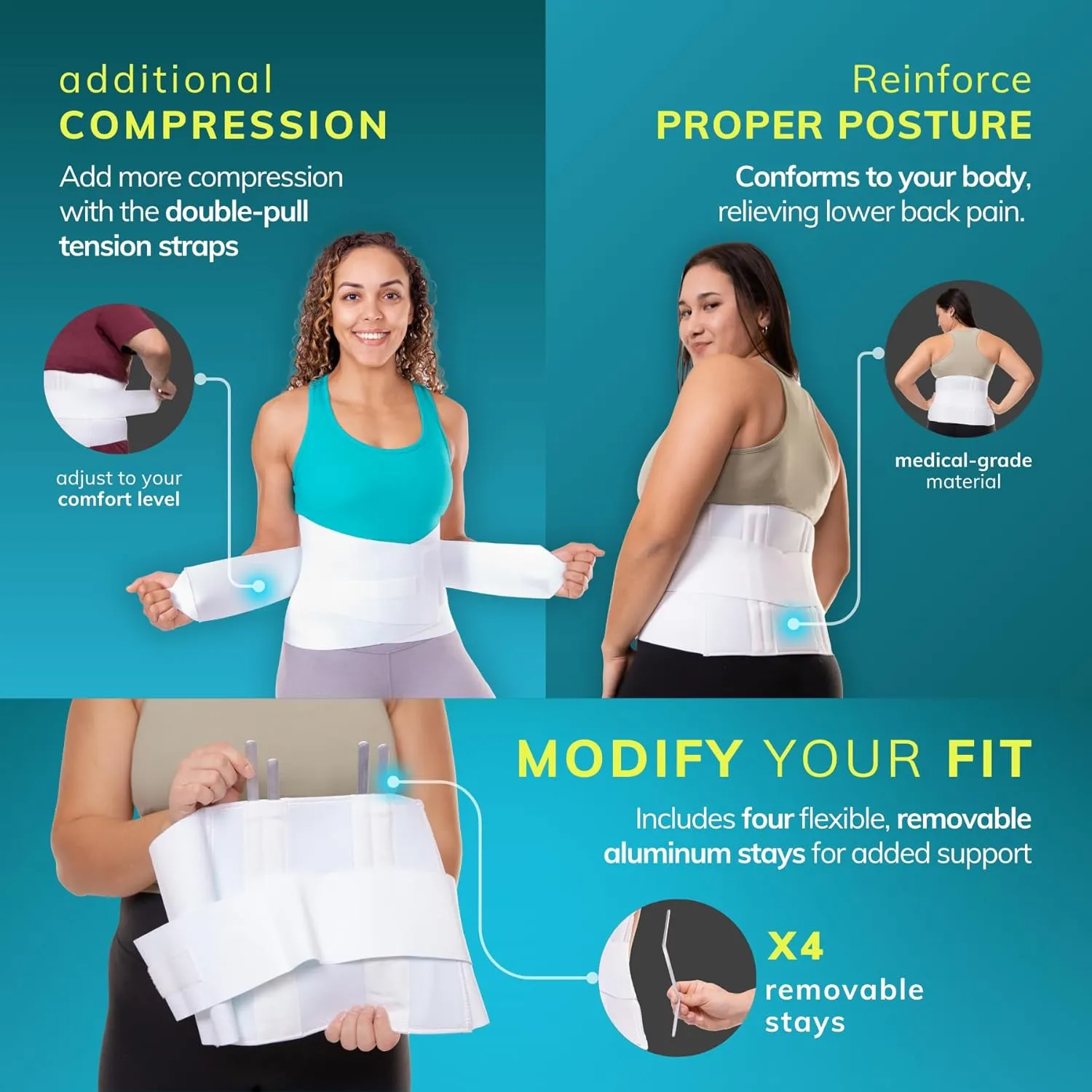 BraceAbility Lower Back Pain Brace - Wraparound Lumbar Support Belt for Herniated or Bulging Discs Treatment, Pinched Nerve Relief, Degenerative Disc Disease and Hip Strains for Men and Women (S)