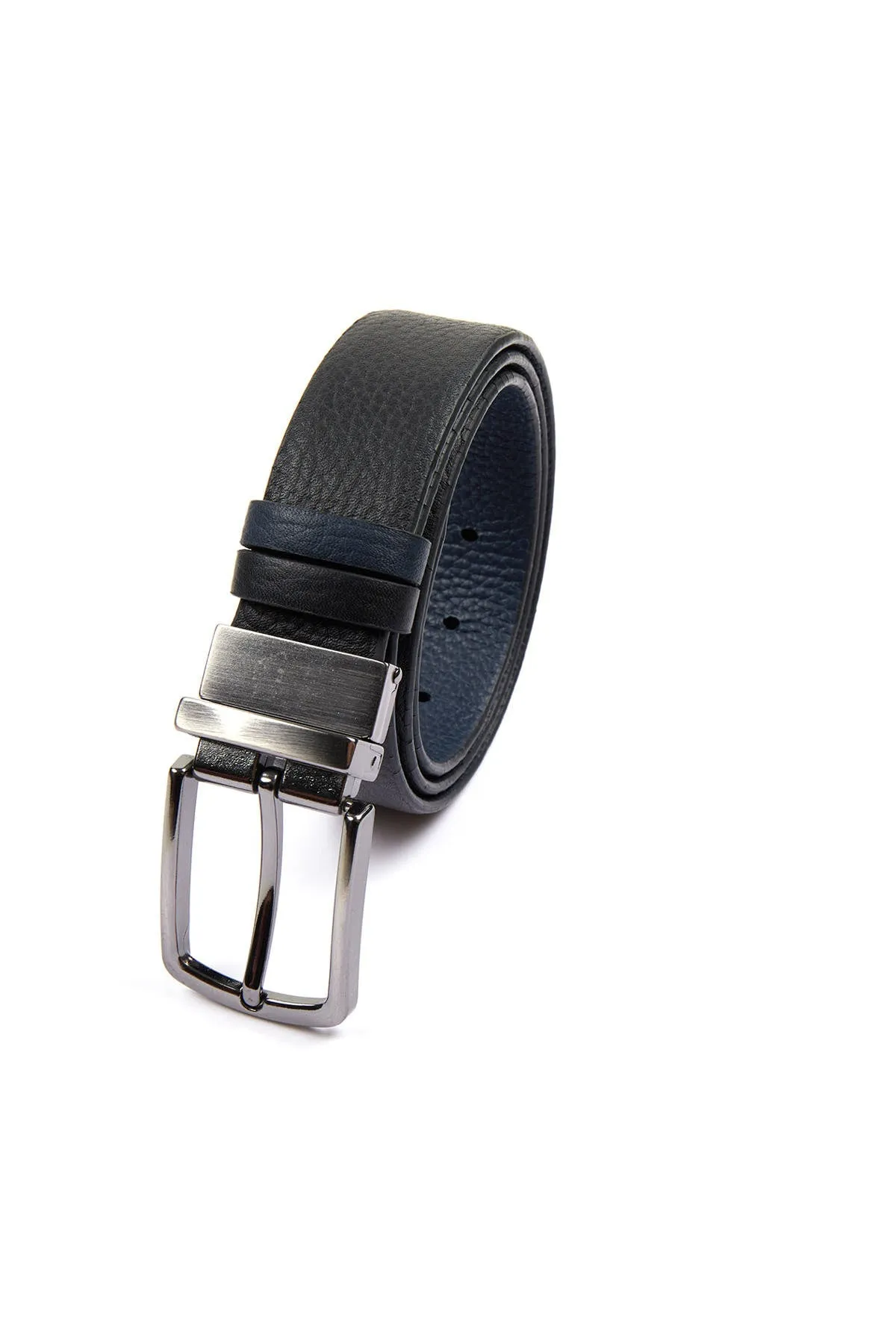 Classic Black Floater - Navy Floater Leather Belt