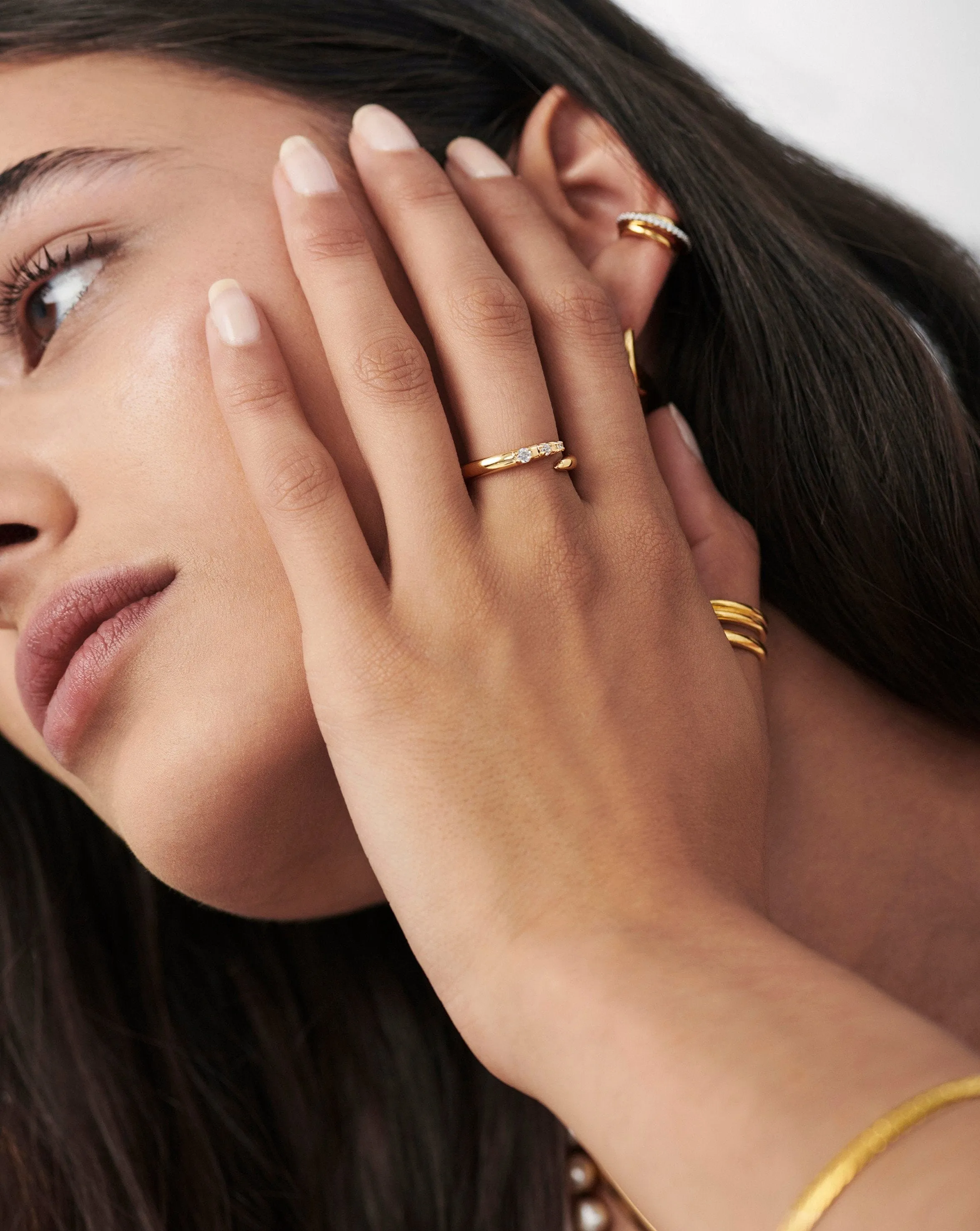Claw Studded Ring | 18k Gold Vermeil/Cubic Zirconia