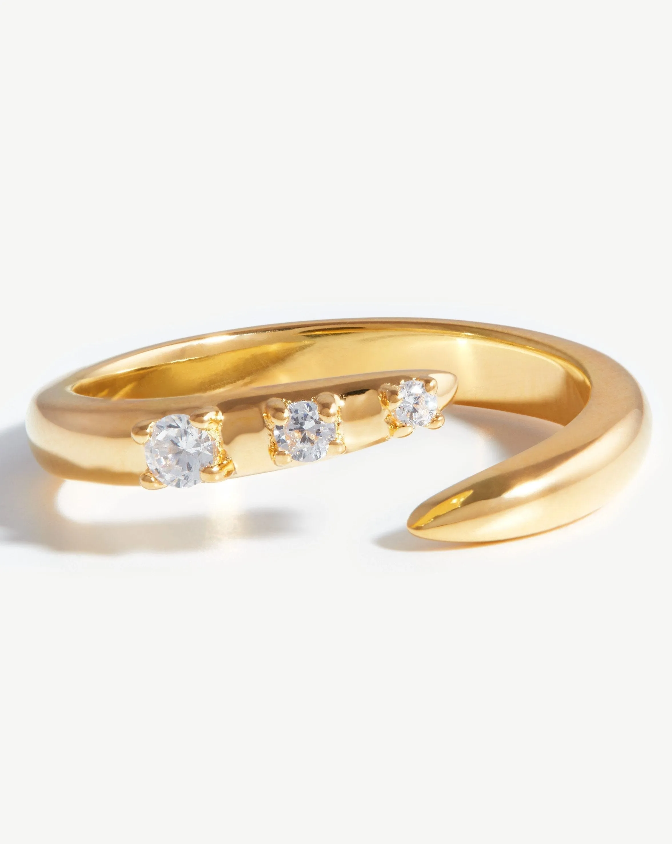 Claw Studded Ring | 18k Gold Vermeil/Cubic Zirconia
