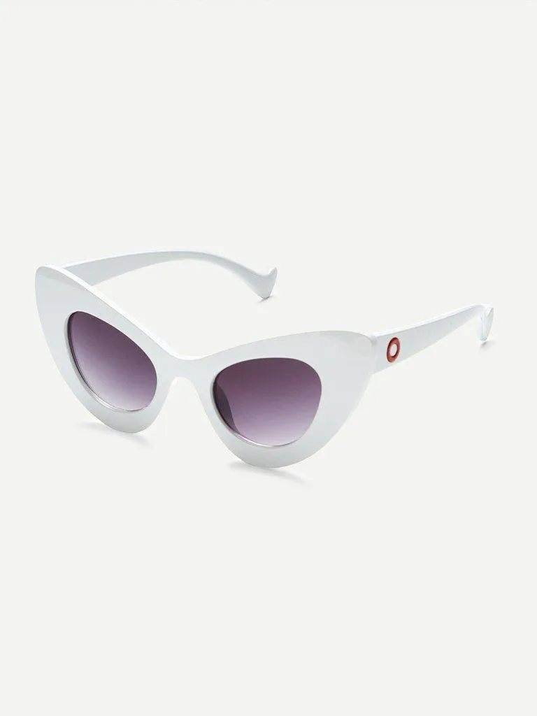 Colorblock Cat Eye Sunglasses