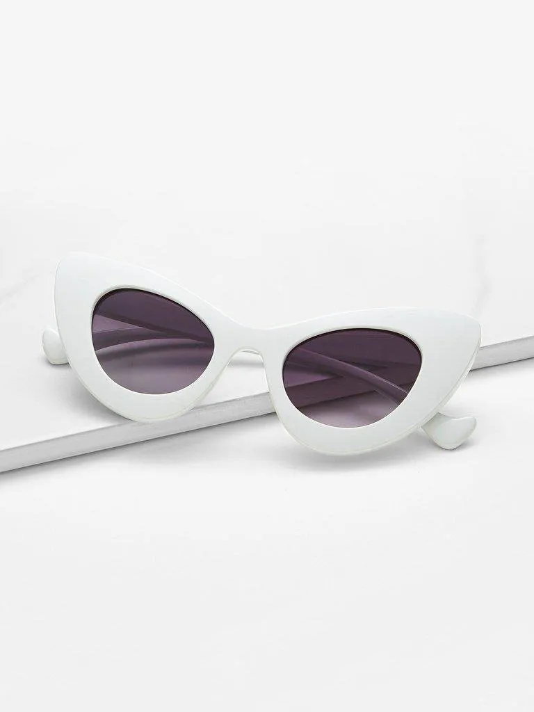 Colorblock Cat Eye Sunglasses