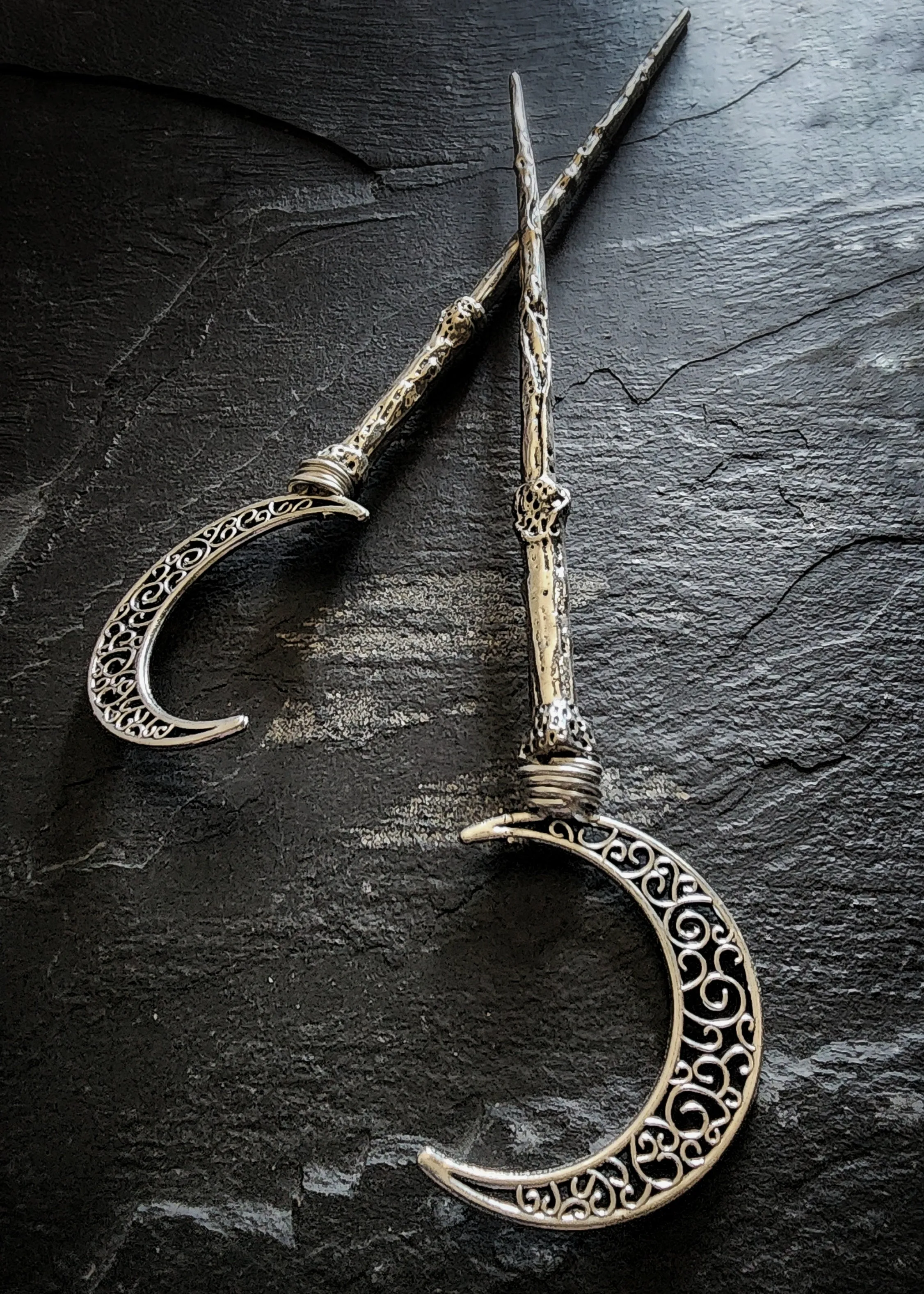 Crescent Moon Hair Sticks Witch Hair Jewelry