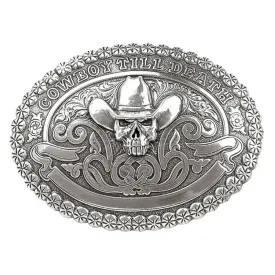 Crumrine Cowboy Till Death - Belt Buckle