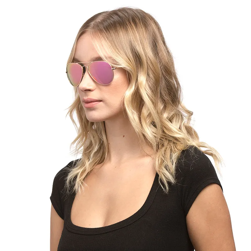CRUZ - GOLD   PINK MIRROR SUNGLASSES