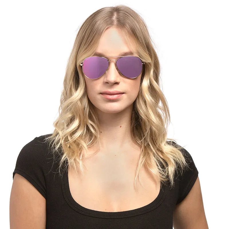 CRUZ - GOLD   PINK MIRROR SUNGLASSES