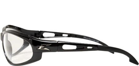 Edge Eyewear Dakura SW111VS Black Frame Clear Vapor Shield Lens Glasses