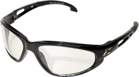 Edge Eyewear Dakura SW111VS Black Frame Clear Vapor Shield Lens Glasses