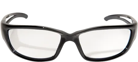 Edge Eyewear Kazbek XL GSK-XL111  Black Frame with Gasket Clear Lens Glasses