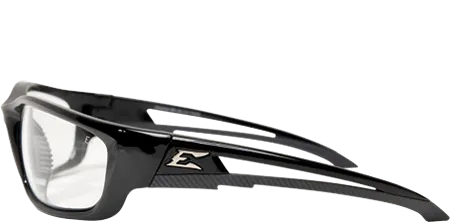 Edge Eyewear Kazbek XL GSK-XL111  Black Frame with Gasket Clear Lens Glasses