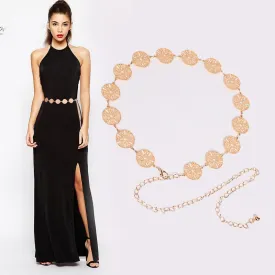Fashion Tide Brand Women Metal Waist Chain Classic Retro Female Decorative Waist Chain Dress Belt