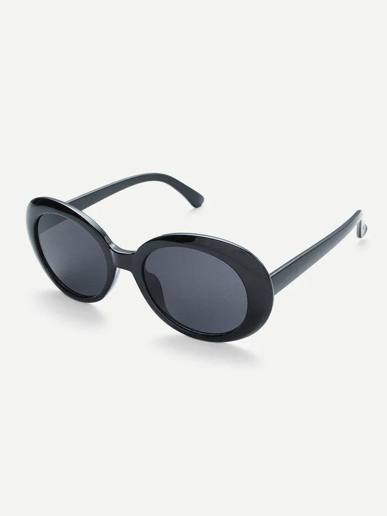 Flat Lens Cat Eye Sunglasses