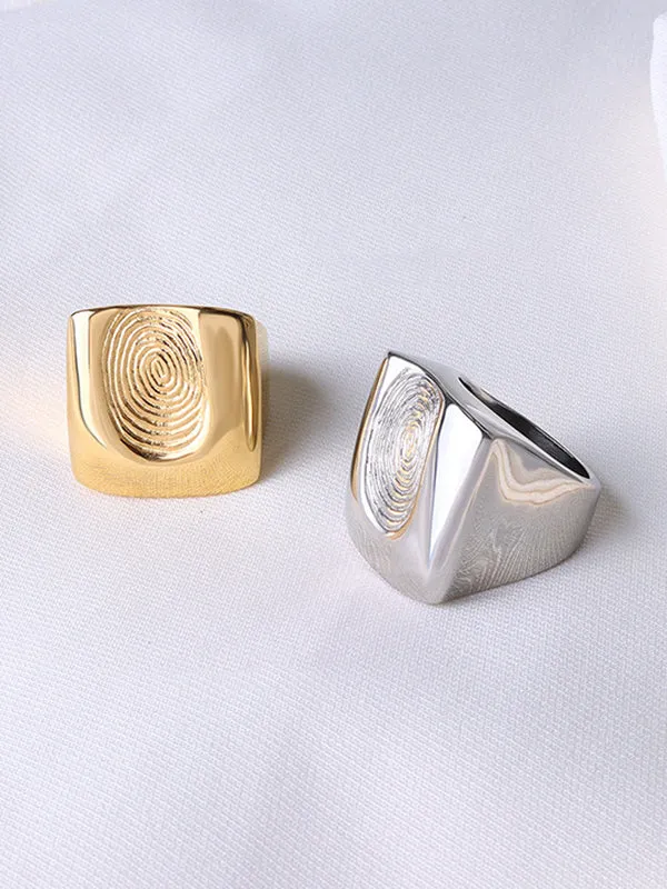 Geometric Pleated Solid Color Rings Accessories