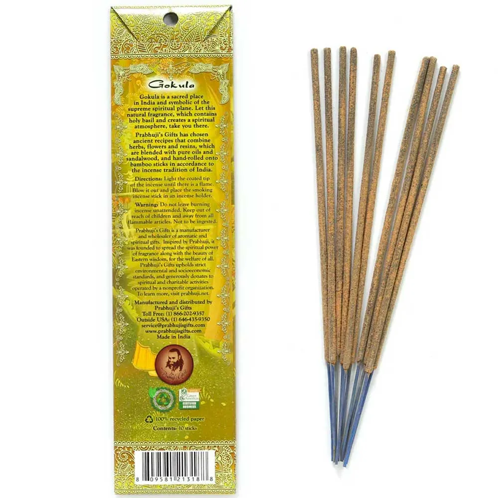 Gokula Incense Sticks - Myrrh, Vanilla & Tulsi