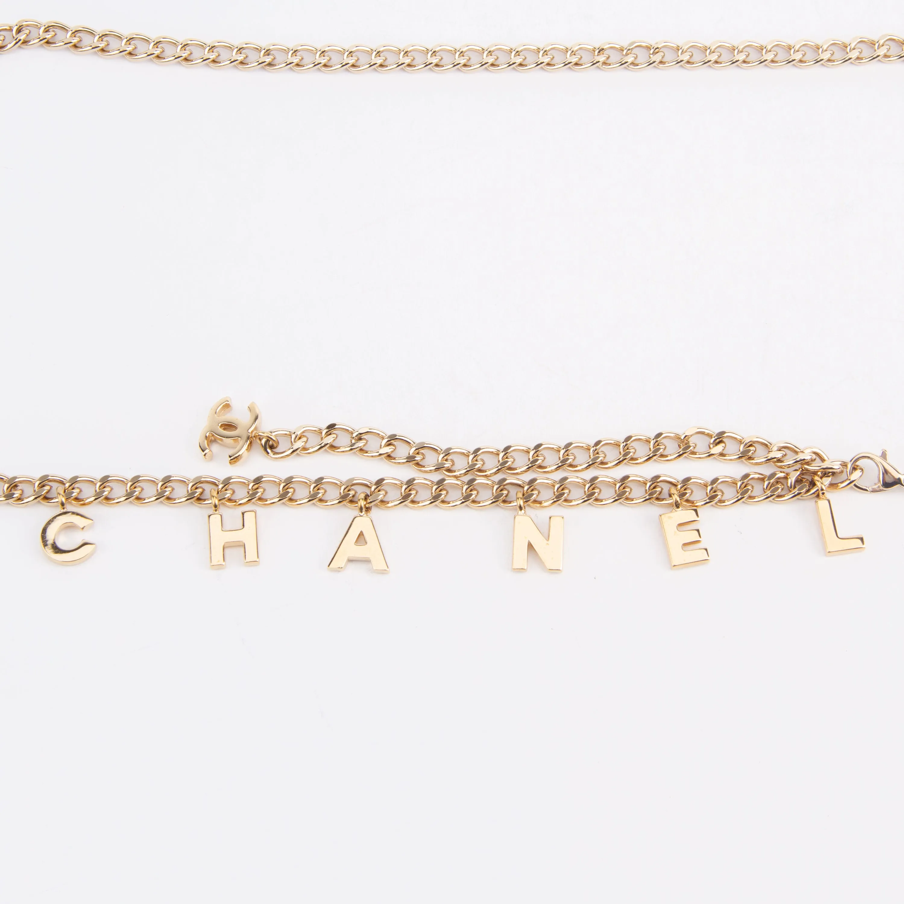 Gold Logo Chain Belt