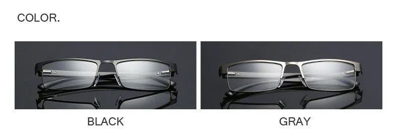 High Quality MEN Titanium alloy Eyeglasses Non spherical 12 Layer Coated lens reading glasses  1.0  1.5  2.0  2.5  3.0  3.5 4.0