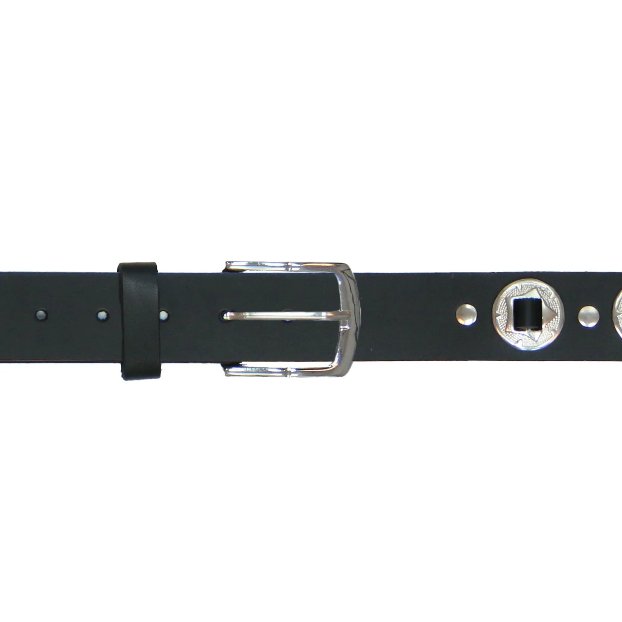 Hot Leathers Heavy Leather Laced Concho Belt BLA1124