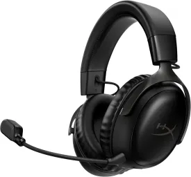 HyperX Cloud III Wireless  Gaming Headset for PC, PS5, PS4, up to 120-hour Battery, 2.4GHz Wireless, DTS Spatial Audio, 53mm Angled Drivers, Memory Foam, Durable Frame, 10mm Microphone, Black