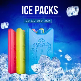 Ice Packs Lunch Box and Cooler Reusable ice Pack Keeps Food Cool Longer time Large ice Pack- Durable - Perfect Size - No Leaks - No Smells - 4-Pack