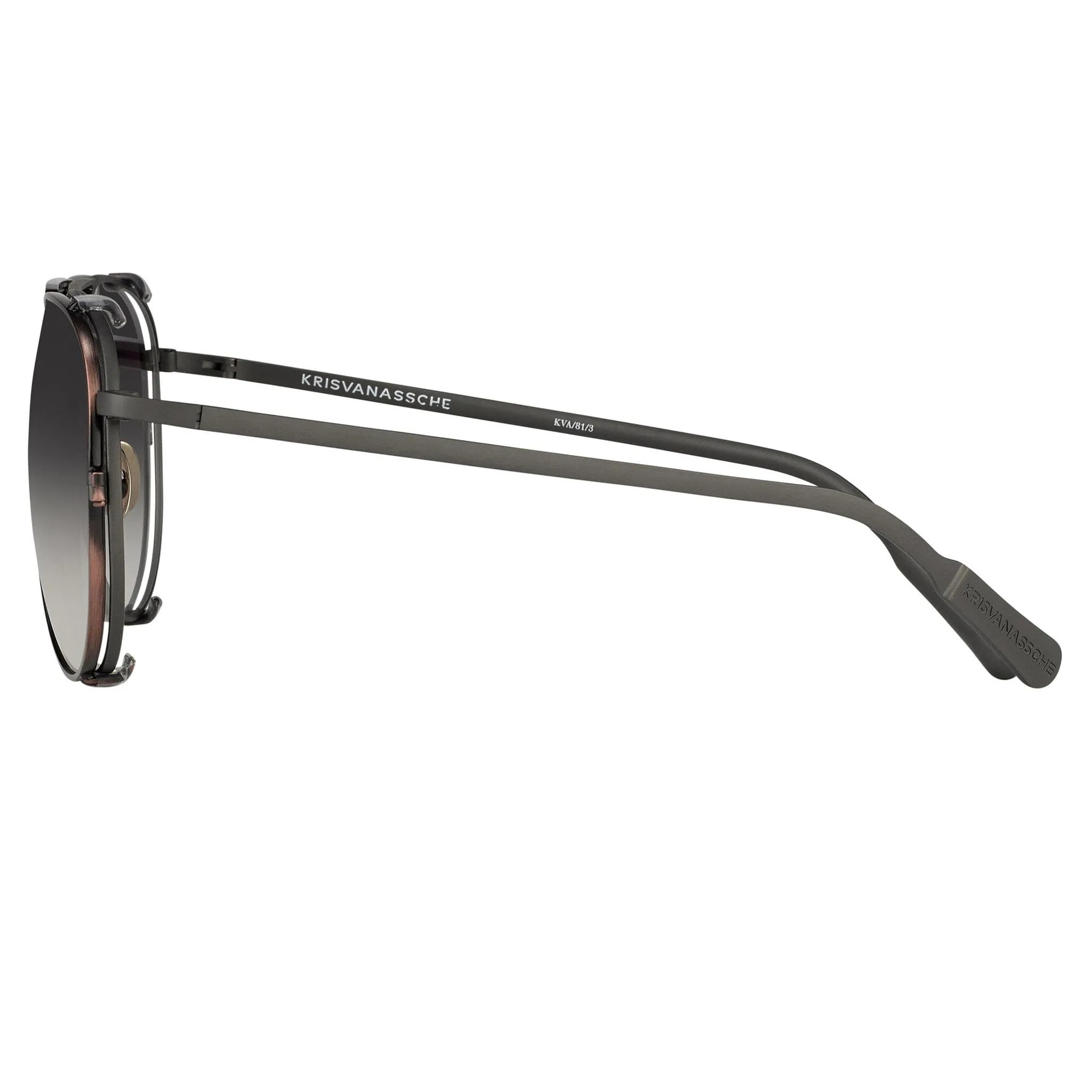 Kris Van Assche Men's Sunglasses Burgundy Bronze and Brown KVA81C3SUN