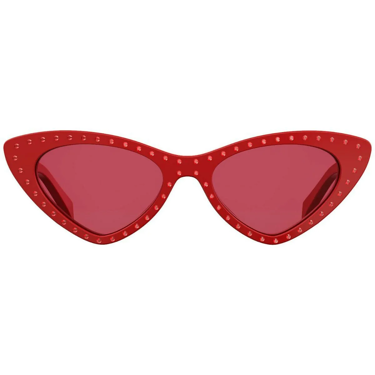 Moschino Cat Eye Red Ladies 52mm Sunglasses