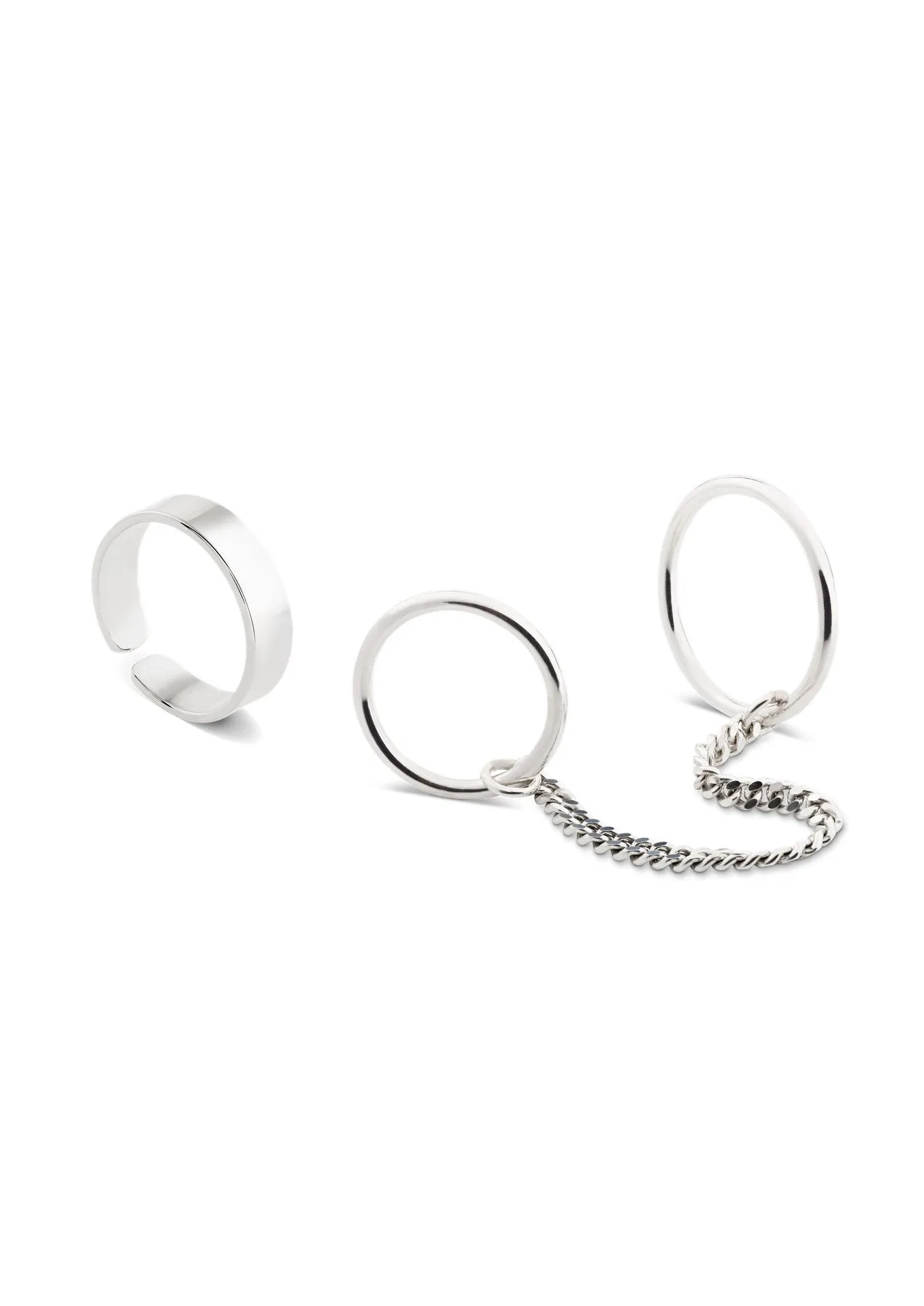 Pinky Rings Stack Silver