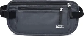 RFID Blocking Money Belt for Men Women, Slim Fanny Pack for TravelRunning,Conceal Waist Wallet for Passport Holder,Phone,Cash(Dark Grey)