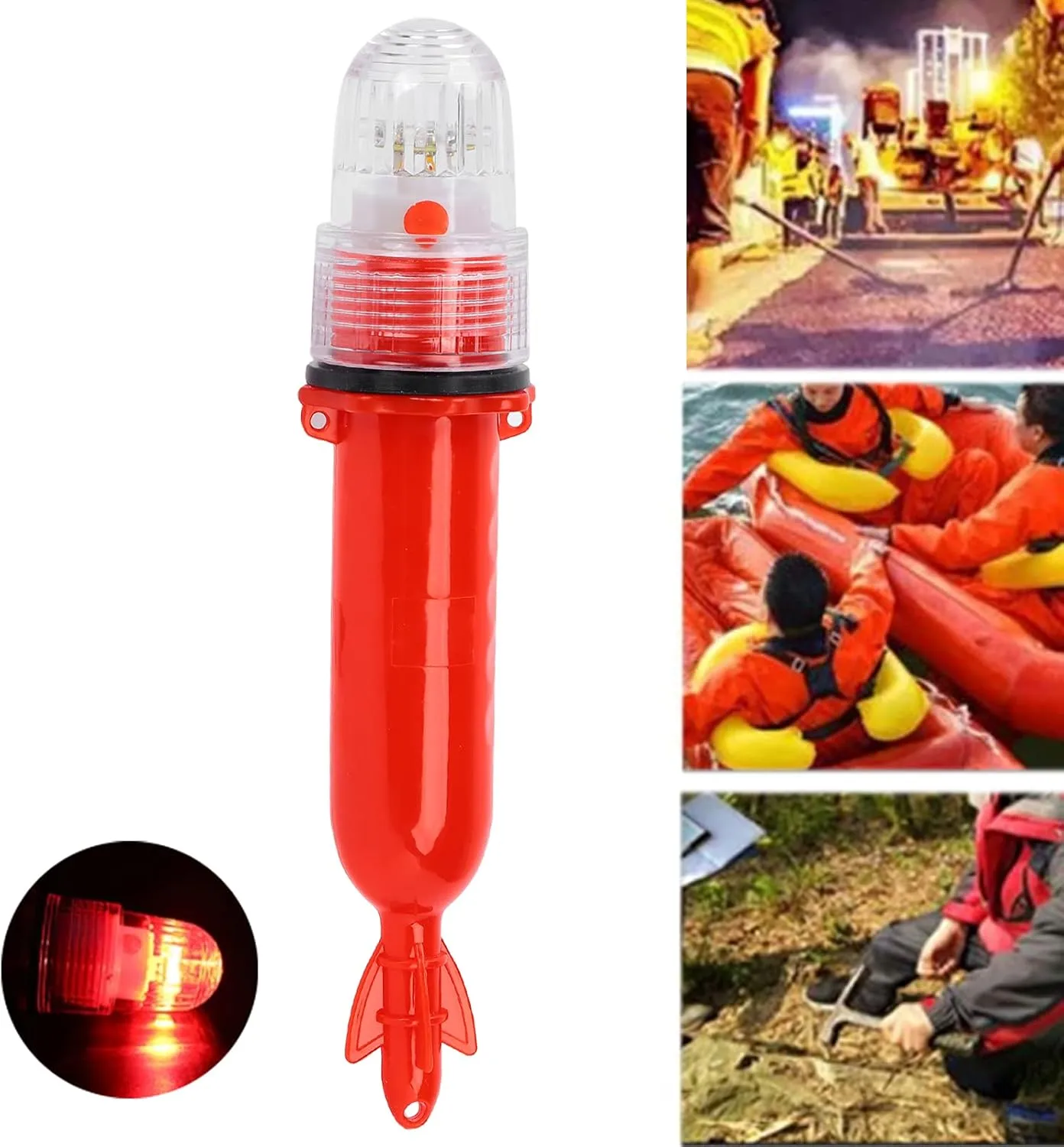 Safety Beacon Light, IP65 Smart Marine Signal Light Boat Flares Kayak Navigation Lights Emergency Flares Warning for Boating, Visual Distress Signals