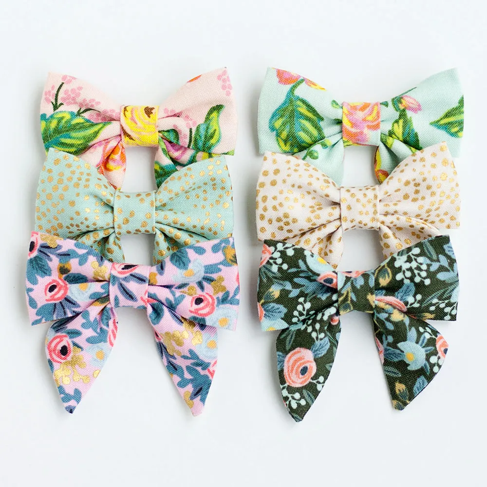 Sailor Bow Clip Or Headband / Rosa In Violet