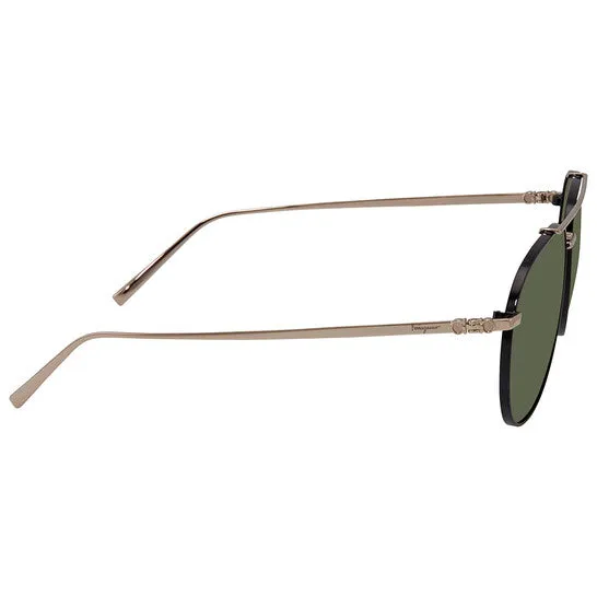 Salvatore Ferragamo Black Aviator Men's Sunglasses