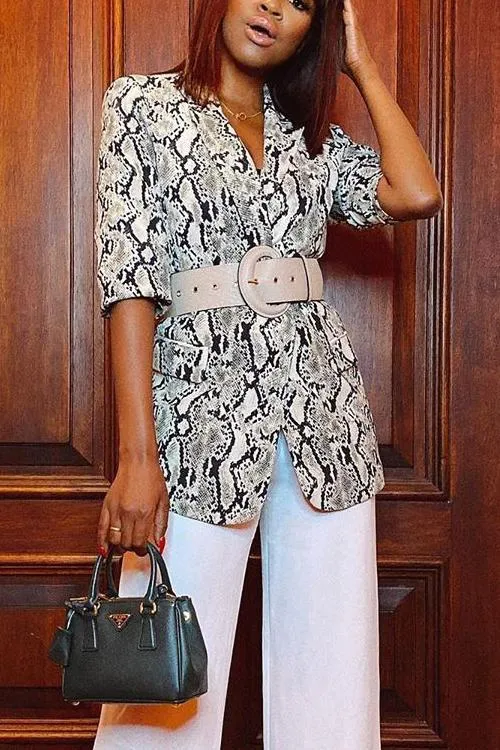 Semicircle Buckle Wide Belt